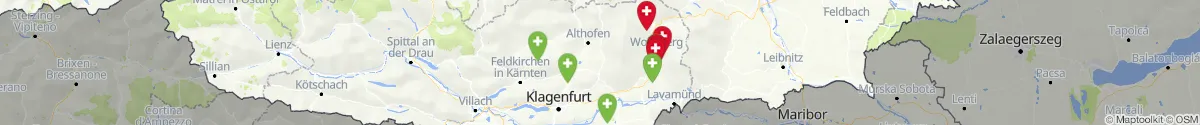 Map view for Pharmacies emergency services nearby Bad Sankt Leonhard im Lavanttal (Wolfsberg, Kärnten)
